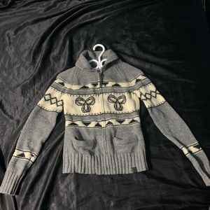 🛍️NWOT | TNA Aritzia “Sea to Sky” | 100% Lambswool Knit Zip-Up Sweater | Size S